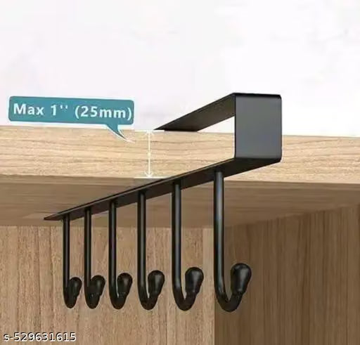 Multi Purpose Kitchen Cabinet Hook Hanger Under Shelf Cup Holder Multi functional Kitchen Utensil Rack for Home Kitchen (1 PCs)
