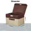 Storage Boxes Bins with Lid, Beige and Brown, Foldable Fabric Organizer Cubes with Handles, Grey (Pack of 2)