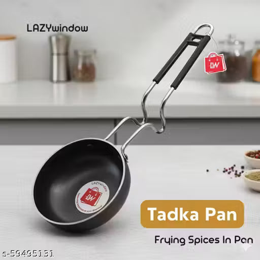 LAZYwindow'S Iron Tadka Pan/Fry Pan with Steel Handle for Kitchen 12cm Diameter Pack Of 1